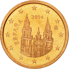 España, 2 Euro Cent, 2014, FDC, Cobre chapado en acero
