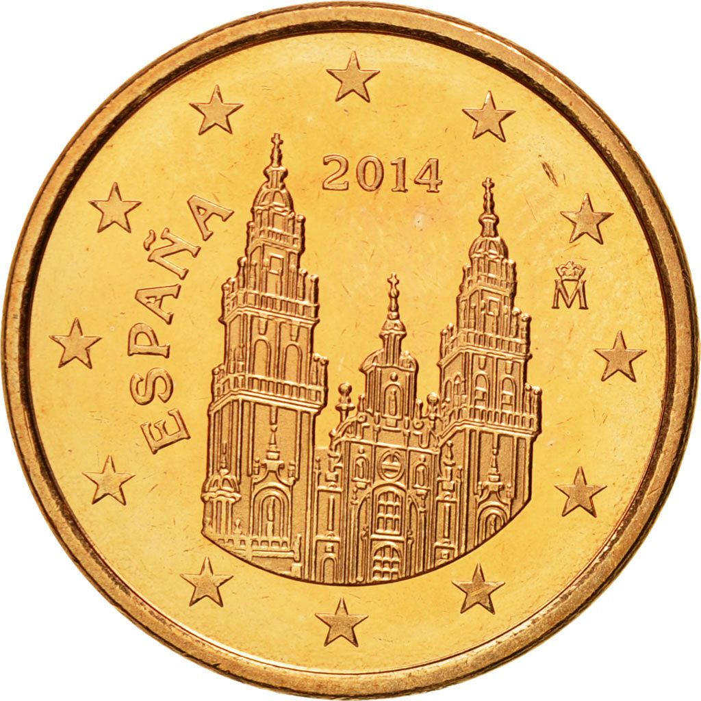 Spanje, 5 Euro Cent, 2014, FDC, Copper Plated Steel