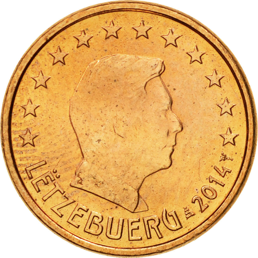 Luxembourg, Euro Cent, 2014, MS(65-70), Copper Plated Steel