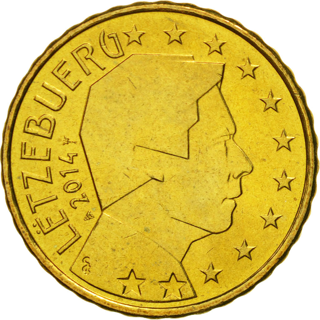 Luxemburg, 10 Euro Cent, 2014, FDC, Tin