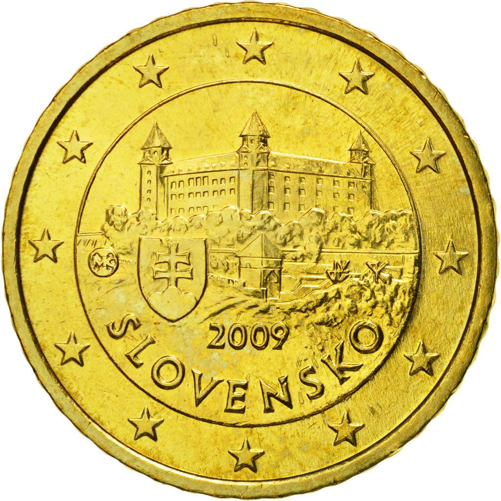 Slowakei, 50 Euro Cent, 2009, STGL, Messing, KM:100
