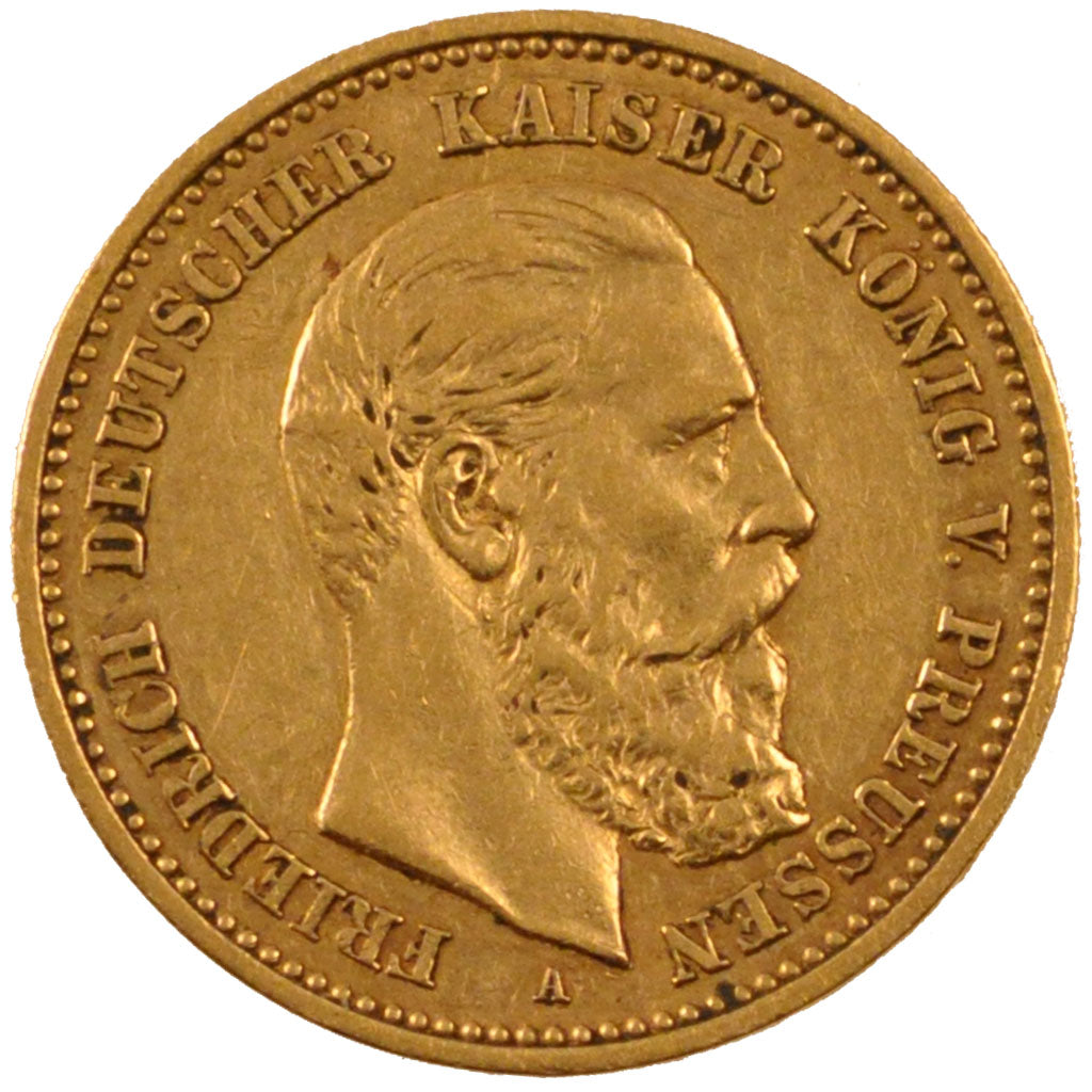 GERMAN STATES, 10 Mark, 1888, Berlin, KM #514, EF(40-45), Gold, 3.96