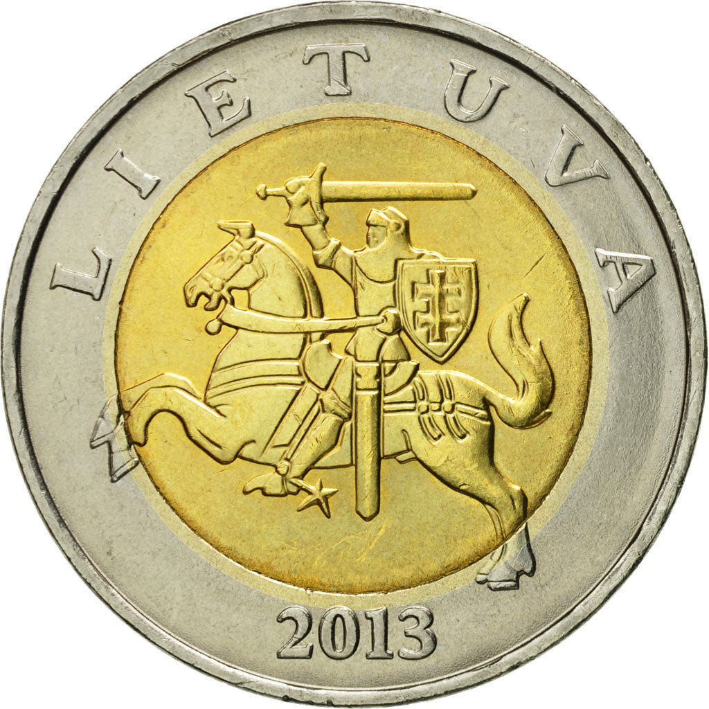 Coin, Lithuania, 5 Litai, 2013, MS(63), Bi-Metallic, KM:113