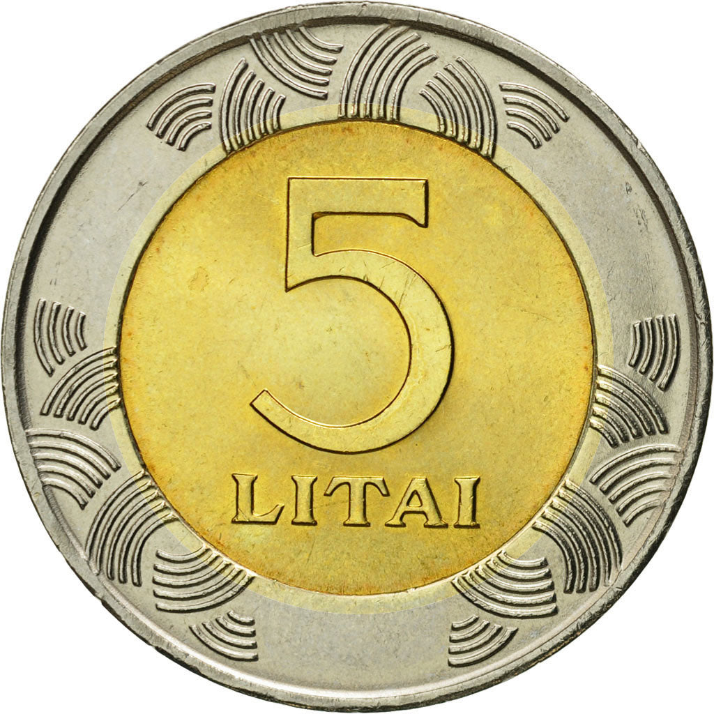 Coin, Lithuania, 5 Litai, 2013, MS(63), Bi-Metallic, KM:113