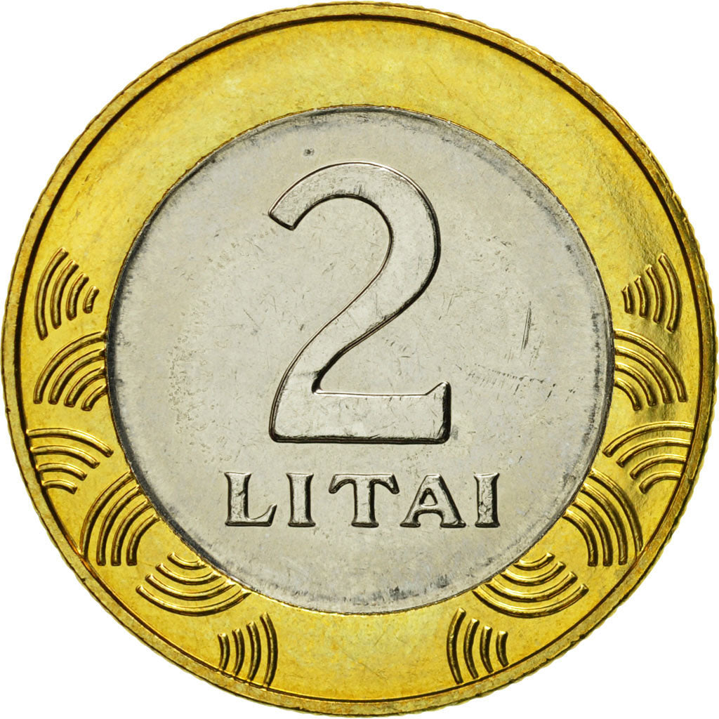 Coin, Lithuania, 2 Litai, 2010, MS(63), Bi-Metallic, KM:112