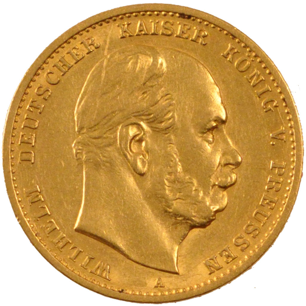 GERMAN STATES, 10 Mark, 1872, Berlin, KM #502, EF(40-45), Gold, 3.95