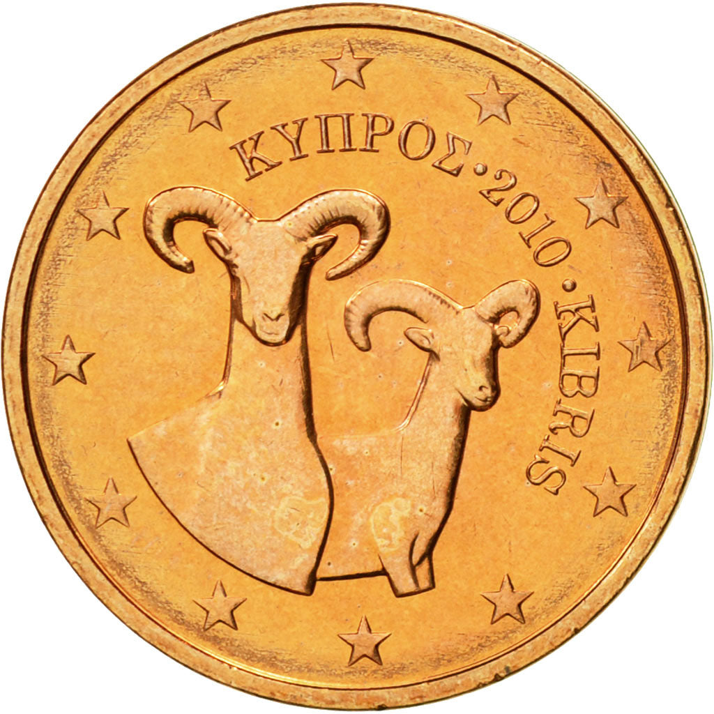 Cyprus, 2 Euro Cent, 2010, MS(65-70), Copper Plated Steel, KM:79