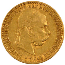 AUSTRIA, 10 Corona, 1896, KM #2805, EF(40-45), Gold, 19, 3.38