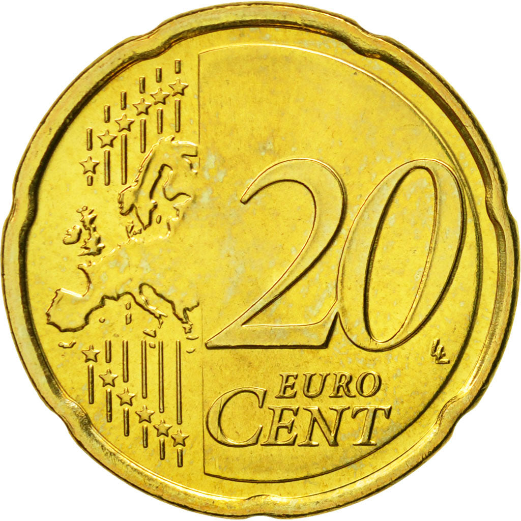 Cyprus, 20 Euro Cent, 2010, MS(65-70), Brass, KM:82