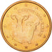 Cypr, 5 Euro Cent, 2009, MS(65-70), Miedź platerowana stalą, KM:80