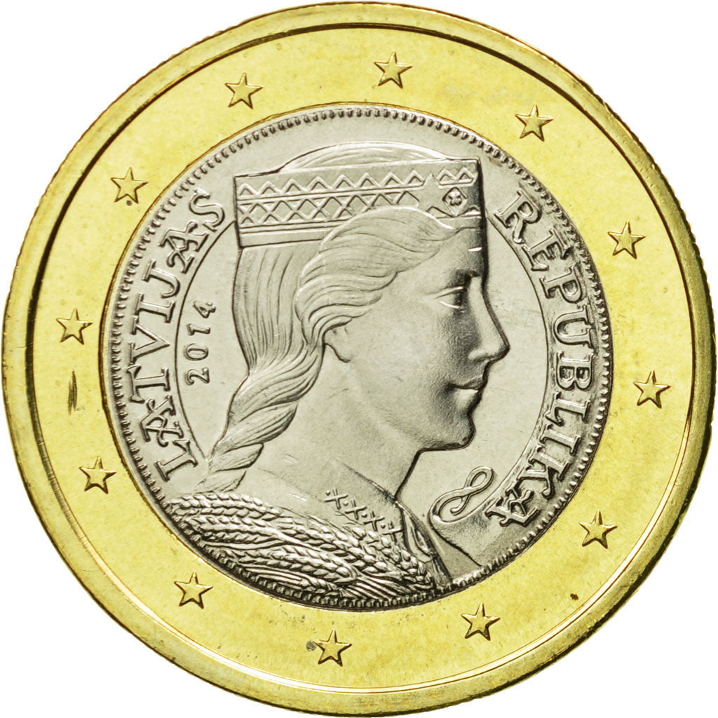 Latvia, Euro, 2014, MS(65-70), Bi-Metallic, KM:156