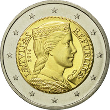 Łotwa, 2 Euro, 2014, Stuttgart, MS(65-70), Bimetaliczny, KM:157