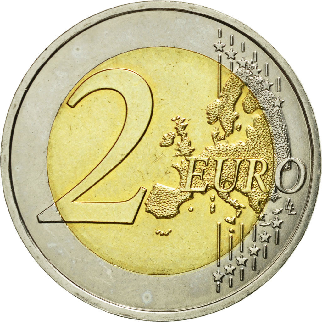 France, 2 Euro, Paix, 2015, MS(63), Bi-Metallic