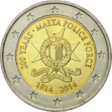 Malta, 2 Euro, Police force, 2014, MS(63), Bi-Metallic