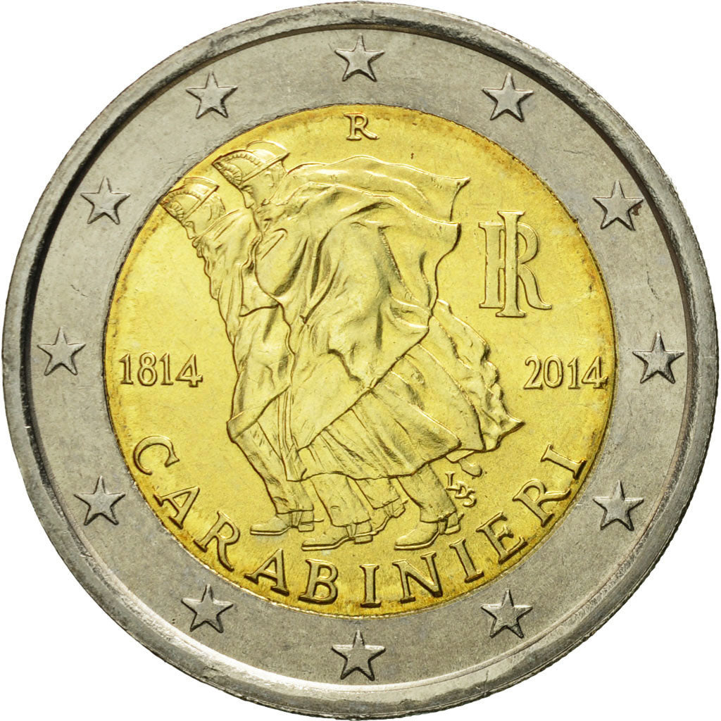 Italy, 2 Euro, Carabinieri, 2014, MS(63), Bi-Metallic