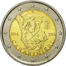 Włochy, 2 Euro, Carabinieri, 2014, MS(63), Bimetaliczny