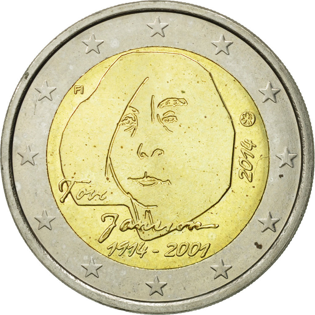 Finlandia, 2 Euro, Tove Jansson, 2014, SPL, Bi-metallico