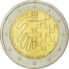 Portugal, 2 Euro, Croix Rouge, 2015, MS(63), Bi-Metallic