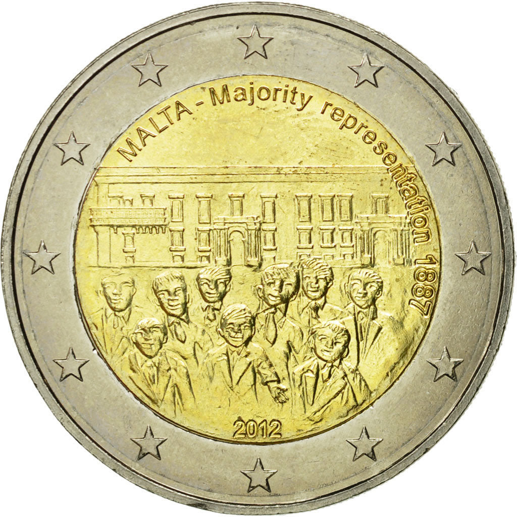 Malta, 2 Euro, Majority representation, 2012, MS(63), Bi-Metallic, KM:145