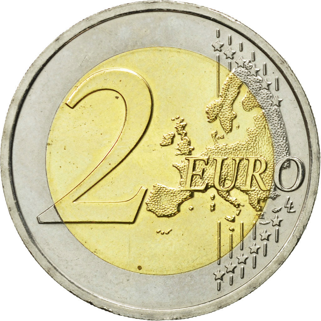 Slovakia, 2 Euro, 10 ans de l'Euro, 2014, MS(63), Bi-Metallic