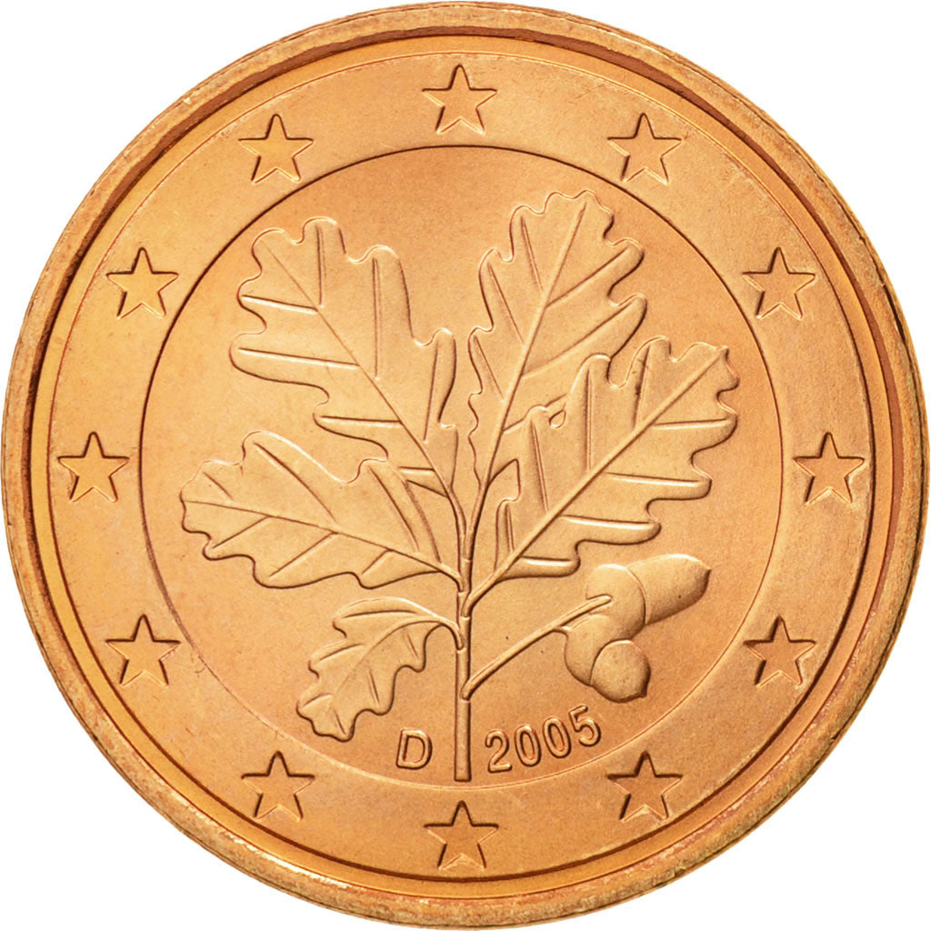 GERMANY - FEDERAL REPUBLIC, 5 Euro Cent, 2005, MS(63), Copper Plated Steel