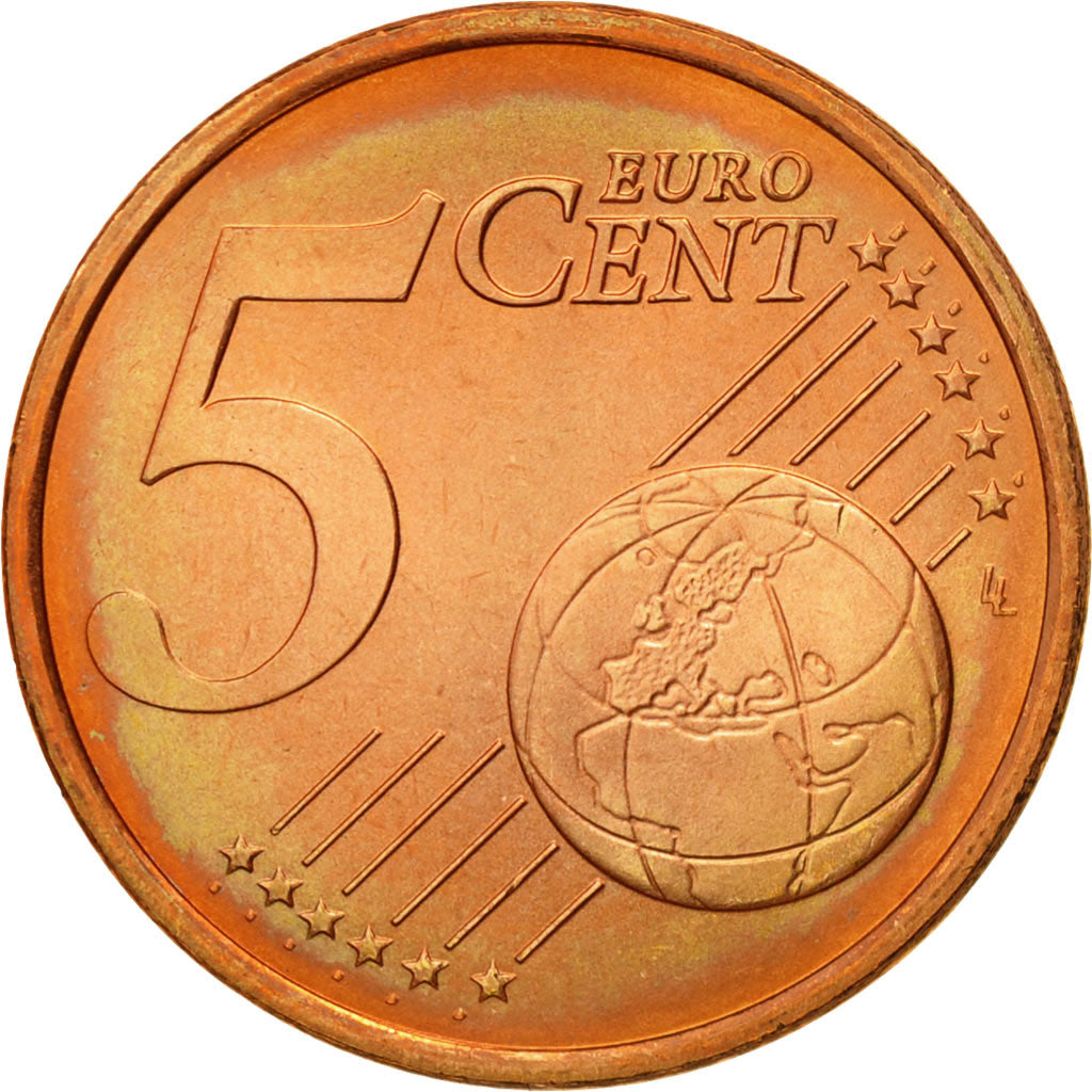 GERMANY - FEDERAL REPUBLIC, 5 Euro Cent, 2005, MS(63), Copper Plated Steel