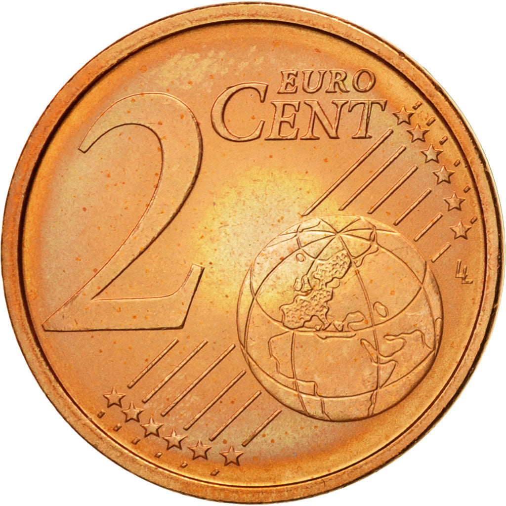 GERMANY - FEDERAL REPUBLIC, 2 Euro Cent, 2004, MS(63), Copper Plated Steel