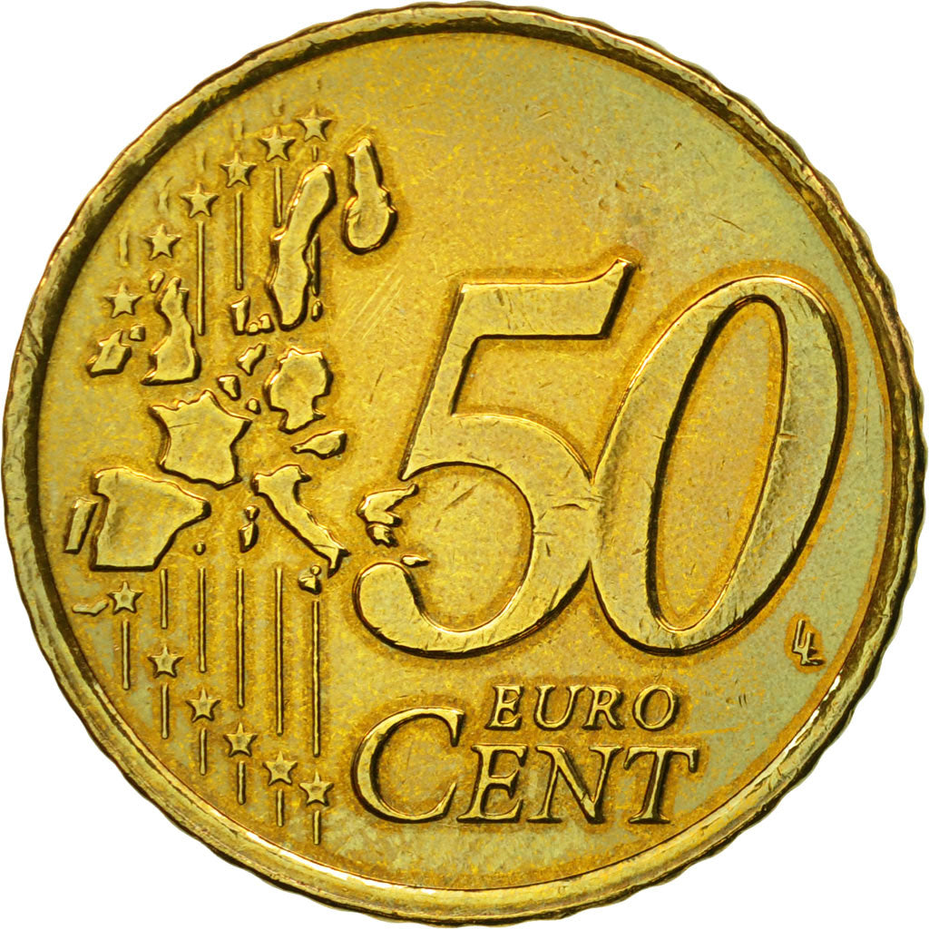 Nederland, 50 Euro Cent, 2000, ZF, Tin, KM:239