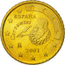 Spagna, 50 Euro Cent, 2001, SPL, Ottone, KM:1045