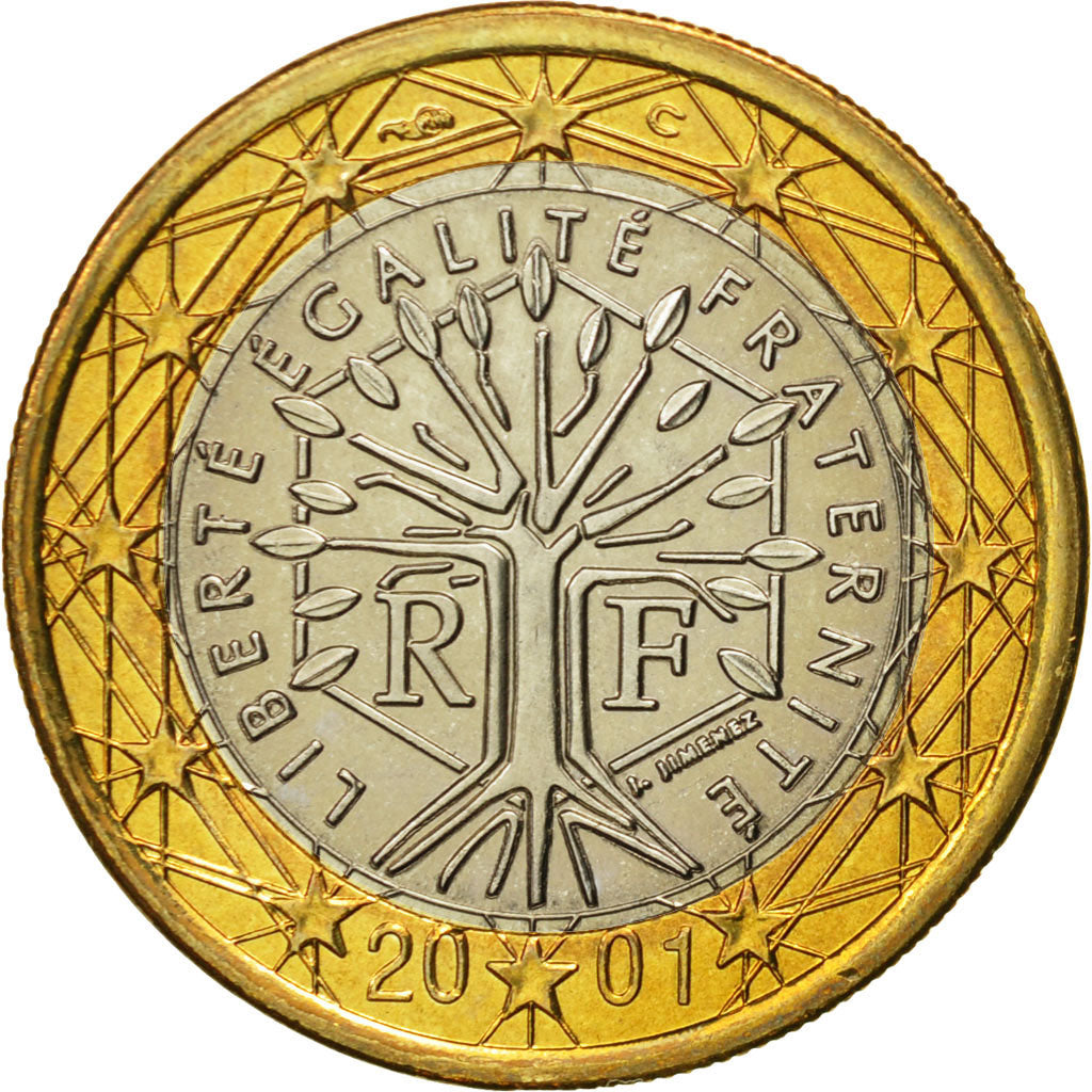 Francia, Euro, 2001, SC, Bimetálico, KM:1288