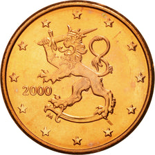 Finland, 5 Euro Cent, 2000, MS(63), Copper Plated Steel, KM:100