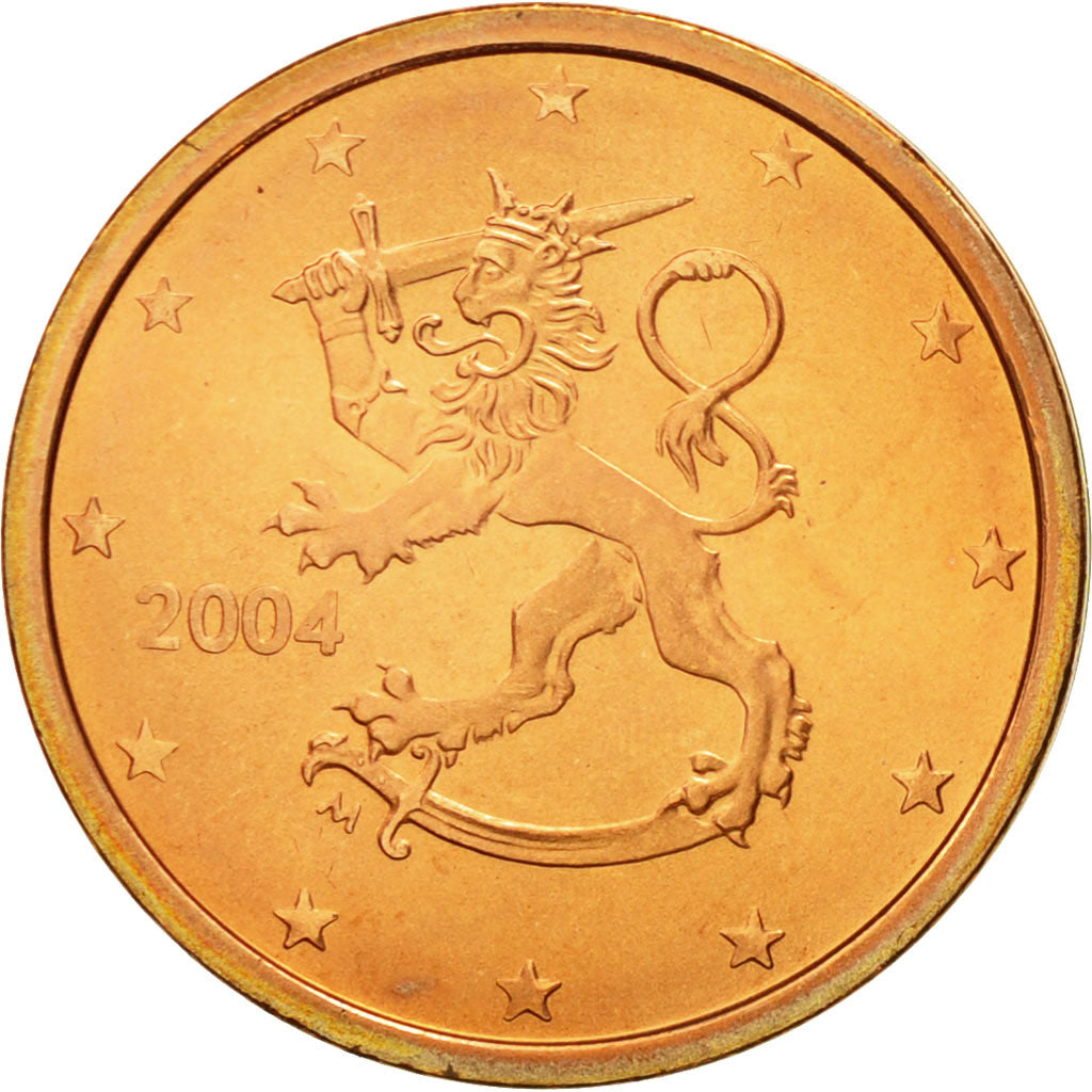 Finland, 2 Euro Cent, 2004, MS(63), Copper Plated Steel, KM:99