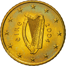 IRELAND REPUBLIC, 50 Euro Cent, 2004, EF(40-45), Brass, KM:37