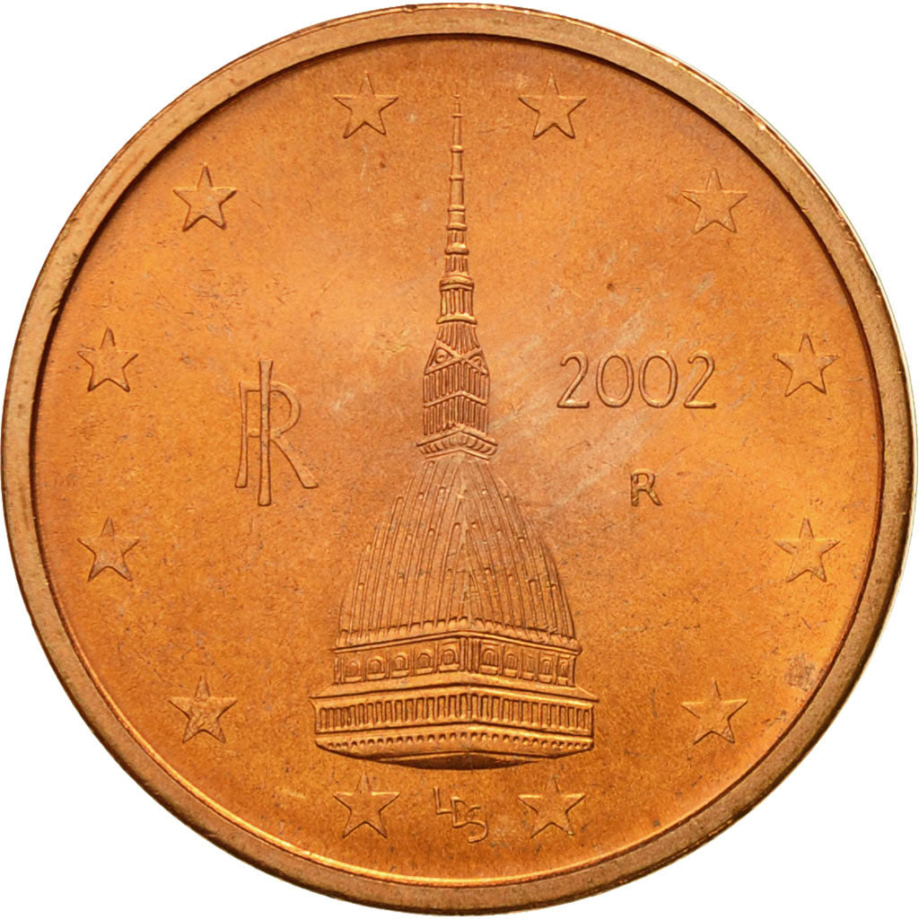 Italy, 2 Euro Cent, 2002, MS(63), Copper Plated Steel, KM:211