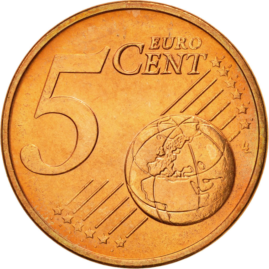 Greece, 5 Euro Cent, 2002, MS(63), Copper Plated Steel, KM:183