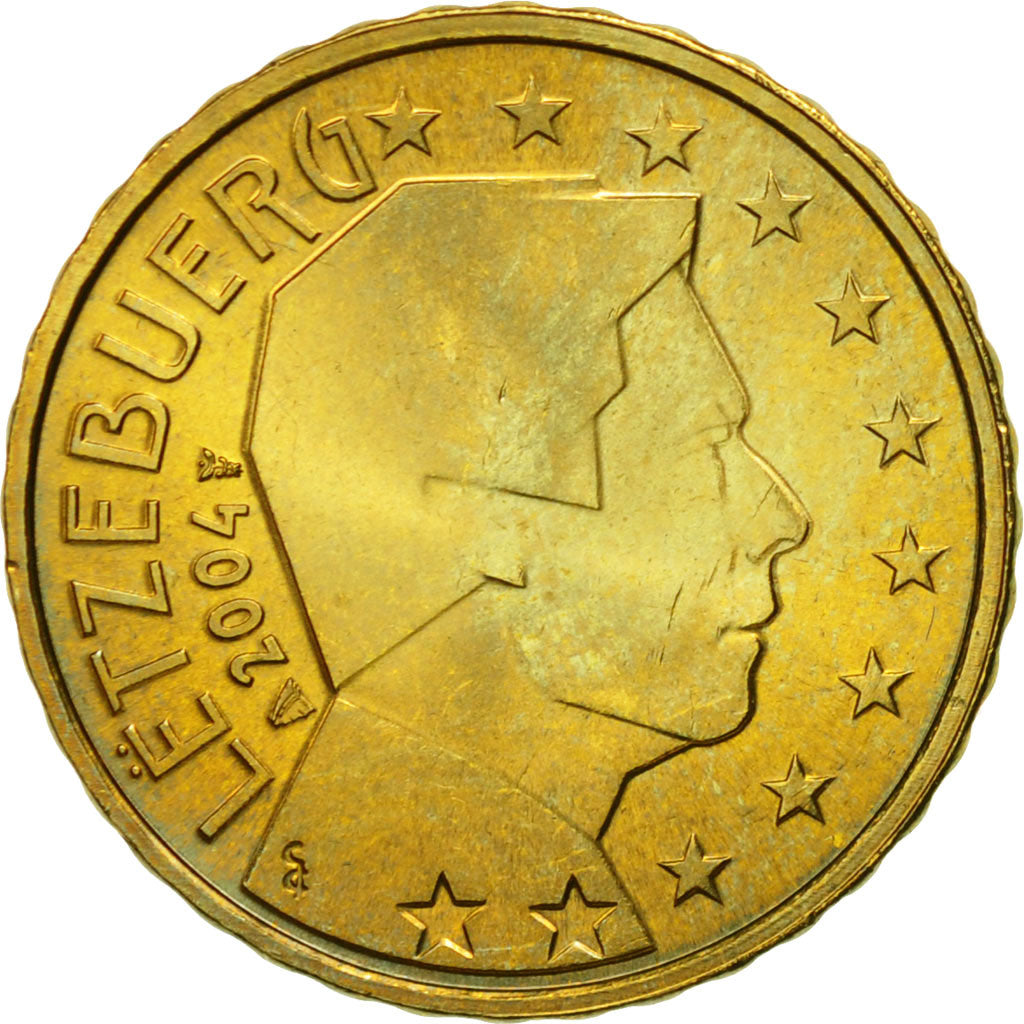 Luxemburgo, 10 Euro Cent, 2004, SC, Latón, KM:78