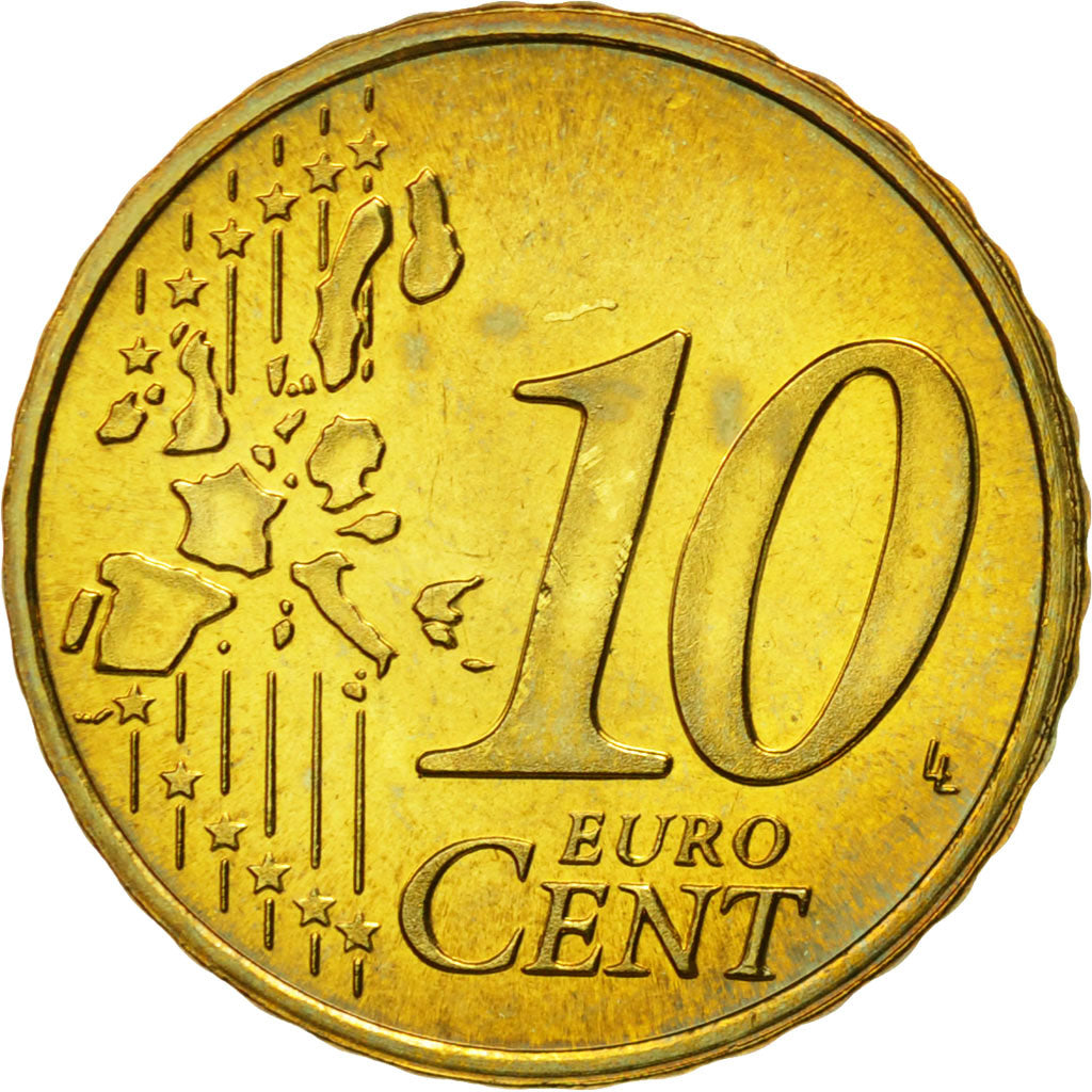 Luxemburgo, 10 Euro Cent, 2004, SC, Latón, KM:78