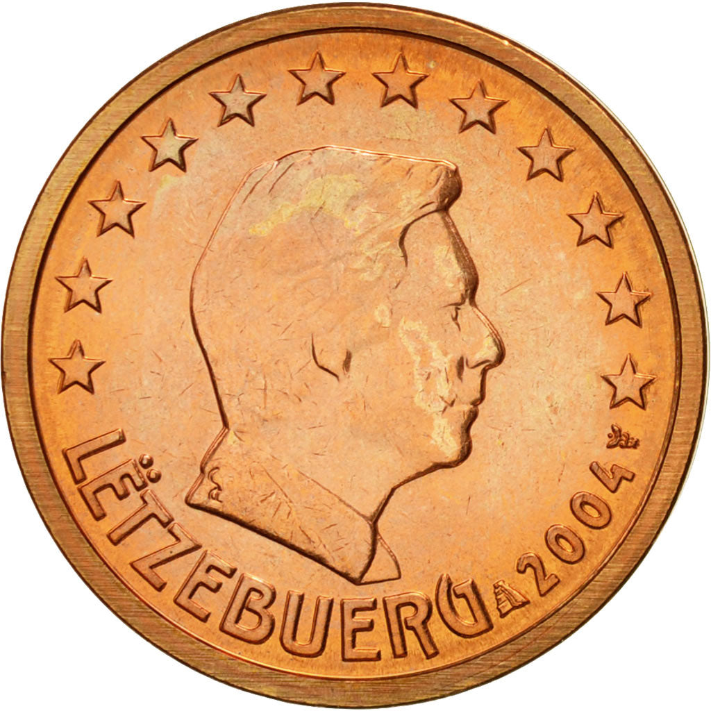 Luxembourg, 2 Euro Cent, 2004, MS(63), Copper Plated Steel, KM:76