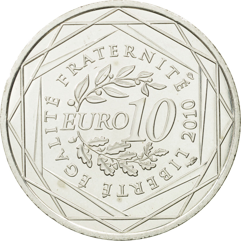 Francia, 10 Euro, Basse Normandie, 2010, SC, Plata, KM:1647