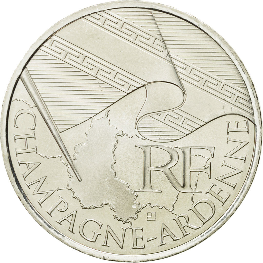 France, 10 Euro, Champagne-Ardenne, 2010, MS(63), Silver, KM:1651