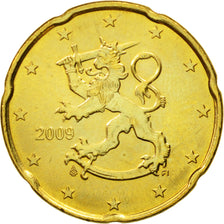 Finlandia, 20 Euro Cent, 2009, SC, Latón, KM:127