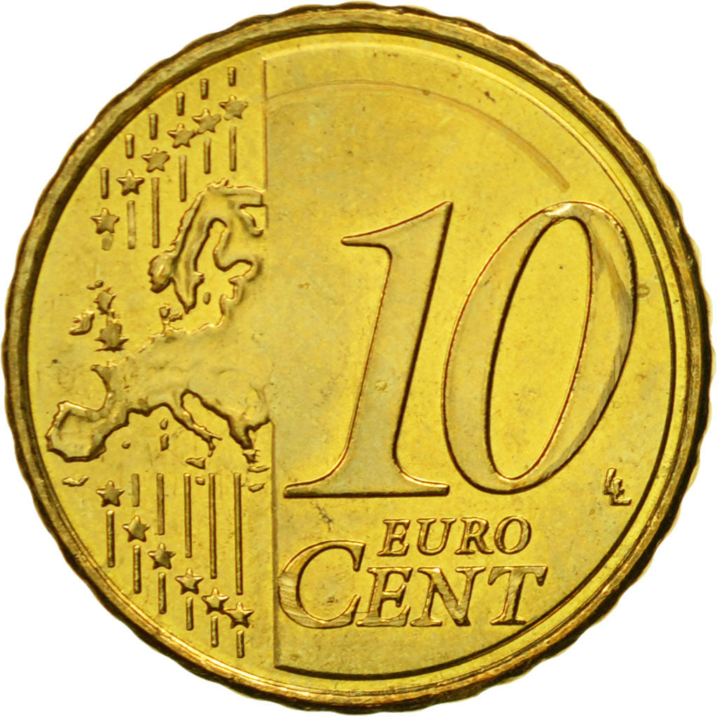 Finlandia, 10 Euro Cent, 2009, SC, Latón, KM:126