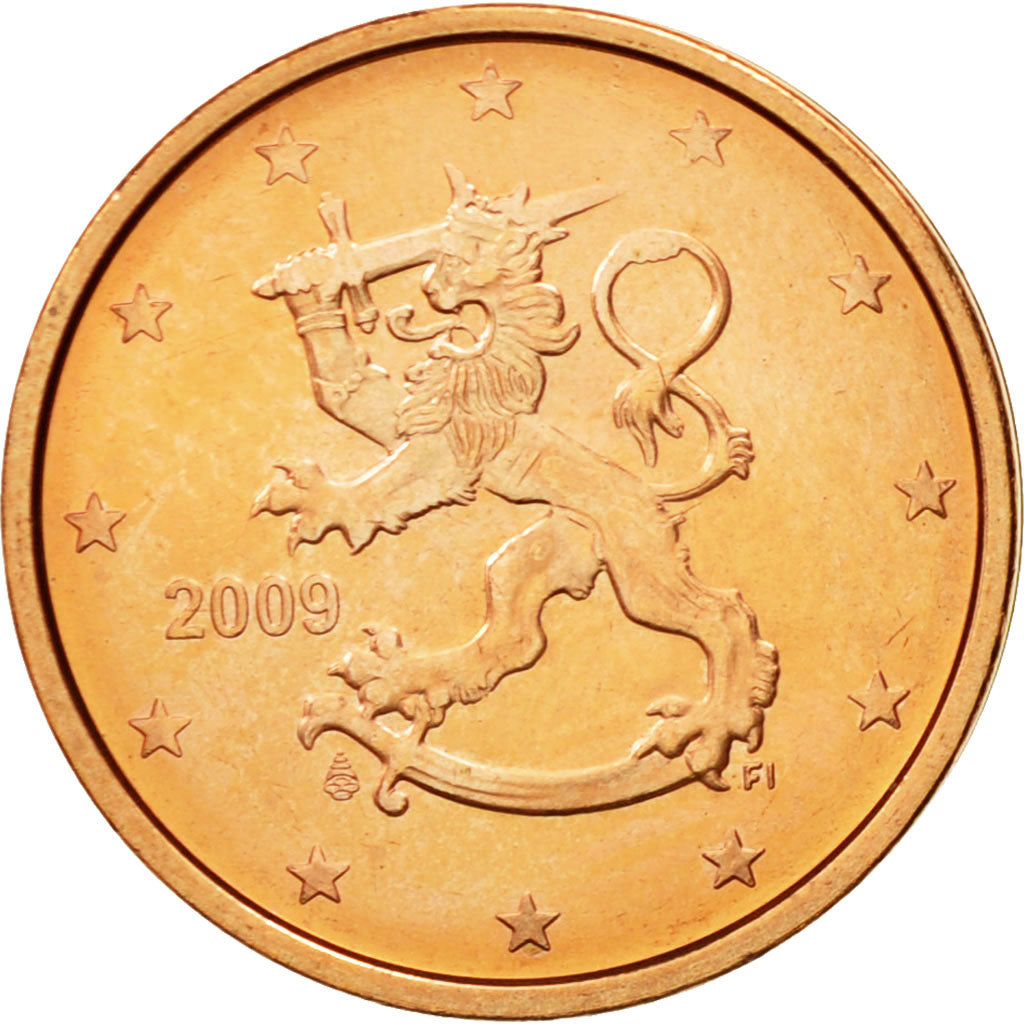 Finland, 2 Euro Cent, 2009, MS(63), Copper Plated Steel, KM:99