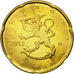 Finlandia, 20 Euro Cent, 2013, SC, Latón, KM:127