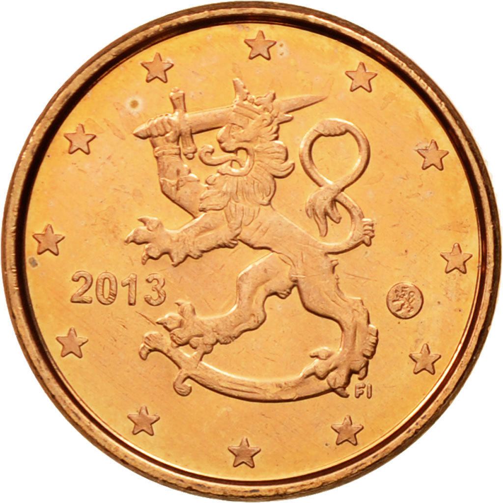 Finland, Euro Cent, 2013, MS(63), Copper Plated Steel, KM:98