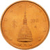 Italy, 2 Euro Cent, 2011, MS(63), Copper Plated Steel, KM:211