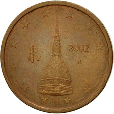 Italy, 2 Euro Cent, 2002, EF(40-45), Copper Plated Steel, KM:211
