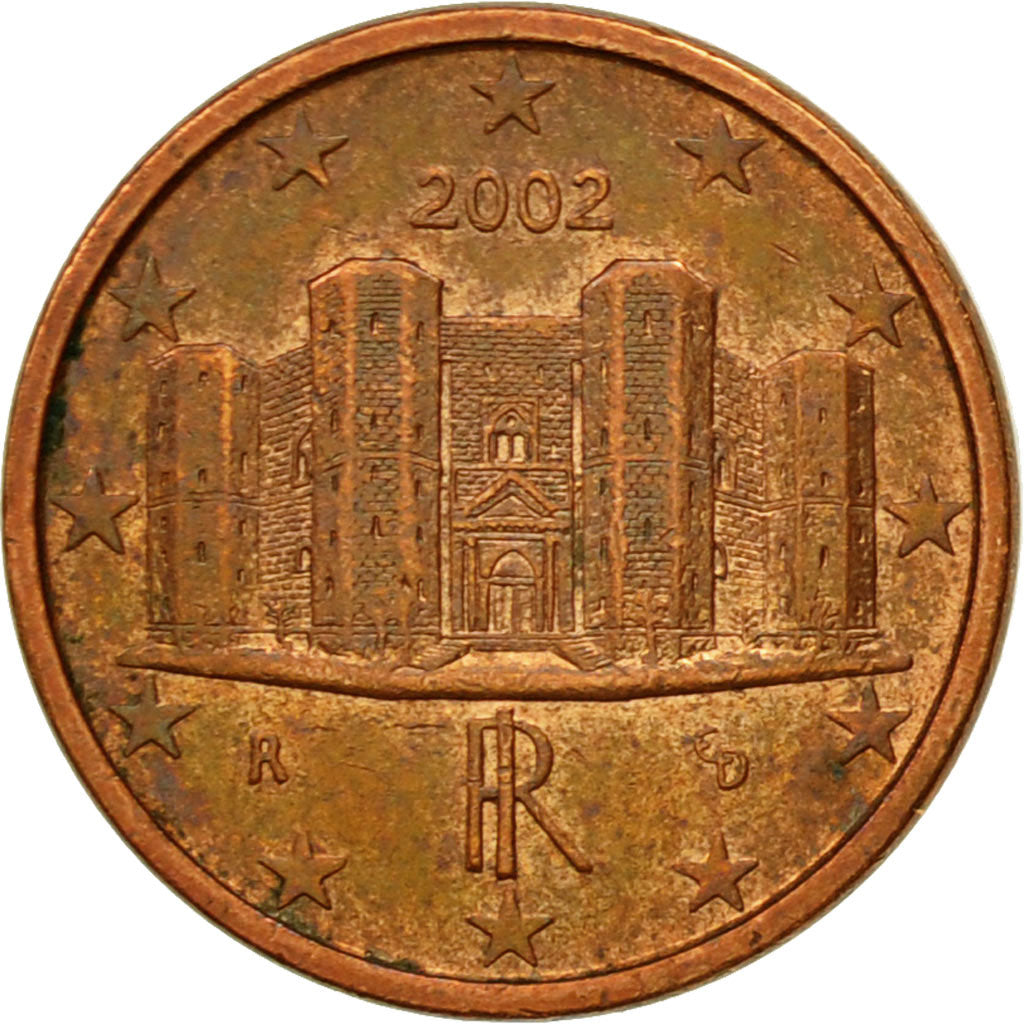Italy, Euro Cent, 2002, EF(40-45), Copper Plated Steel, KM:210