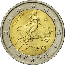 Griekenland, 2 Euro, 2005, UNC-, Bi-Metallic, KM:188