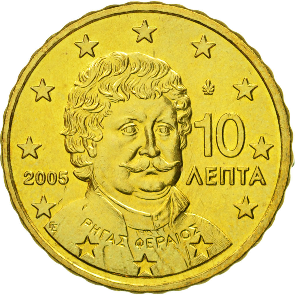 Griekenland, 10 Euro Cent, 2005, UNC-, Tin, KM:184